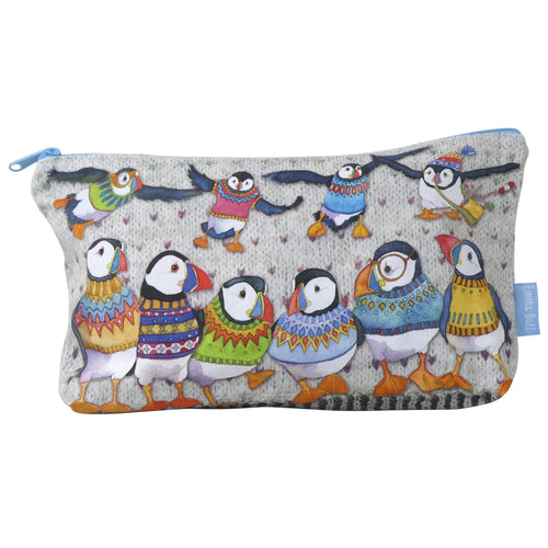 Woolly Puffins Zipped Pouch
